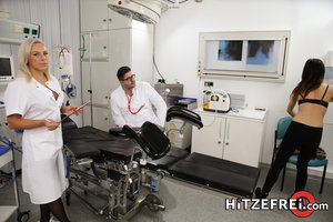 18 year old girl Emily Bender loses her virginity during sex on a leather sofa